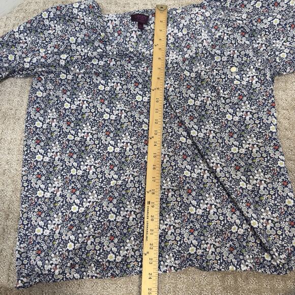 J. Crew Liberty Print "June Meadow" Floral Peasant Blouse XL - Picture 7 of 10